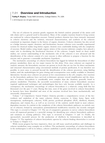 Comprehensive Natural Products II Vol.7 Cofactors