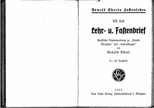 Lehr- und Fastenbrief