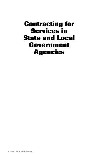Contracting for Services in State and Local Government Agencies