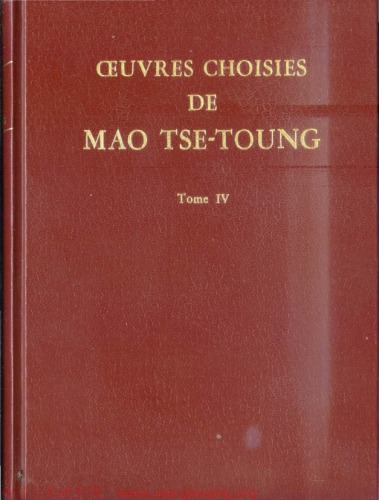 Œuvres choisies, Tome IV
