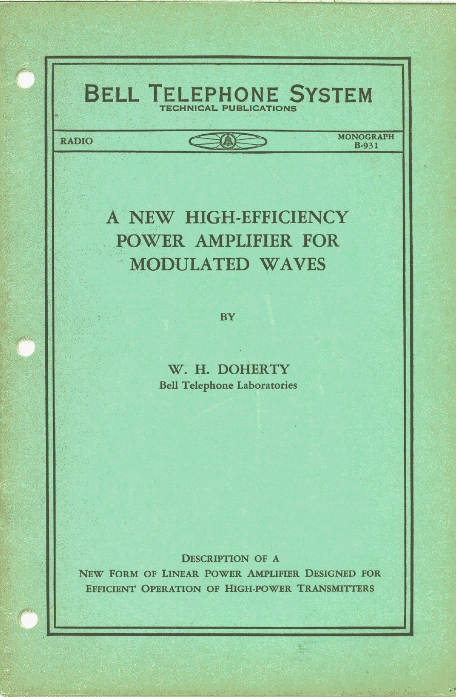 A NEW HIGH-FREQUENCY POWER AMPLIFIER FOR MODULATED WAVES