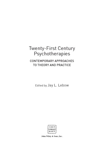 Twenty-first century psychotherapies
