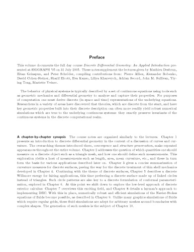 Discrete differential geometry: An applied introduction