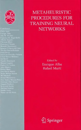 Metaheuristic procedures for training neural networks