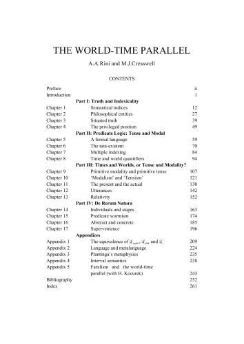 The World-Time Parallel: Tense and Modality in Logic and Metaphysics