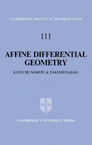 Affine differential geometry. Geometry of affine immersions