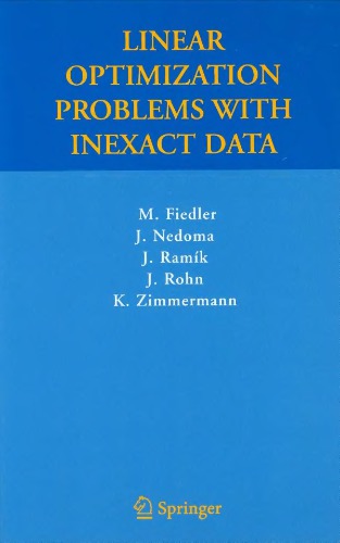 Linear optimization problems with inexact data