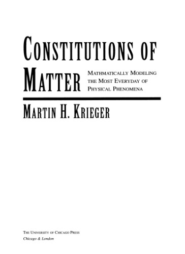 Constitutions of matter