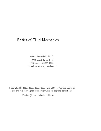 Basics of Fluid Mechanics