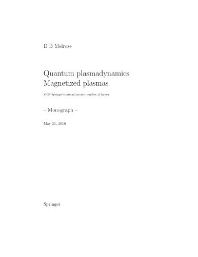 Quantum Plasmadynamics: Magnetized Plasmas 