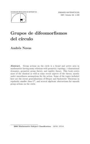 Grupos de difeomorfismos del círculo