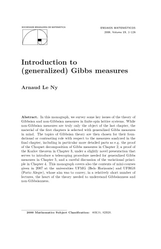 Introduction to (generalized) Gibbs measures