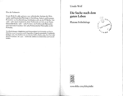 Die Suche nach dem guten Leben. Platons Frühdialoge