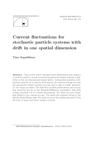 Current fluctuations for stochastic particle systems with drift in one spatial dimension