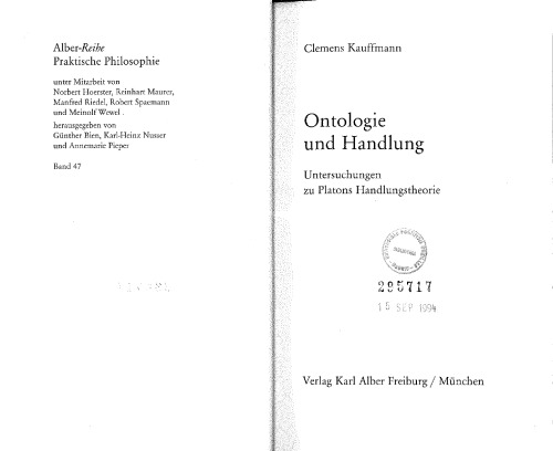 Ontologie und Handlung