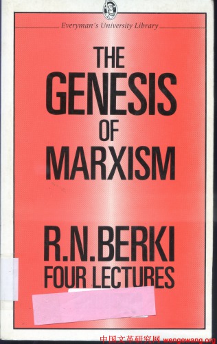 The Genesis of Marxism: Four Lectures