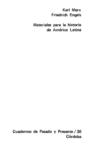 Materiales Para la Historia de América Latina