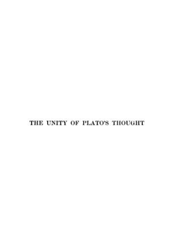 The unity of Plato's thought