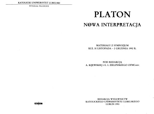 Platon. Nowa interpretacja
