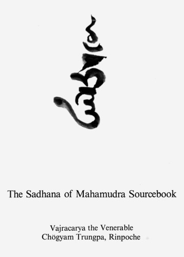 Sadhana of Mahamudra Sourcebook