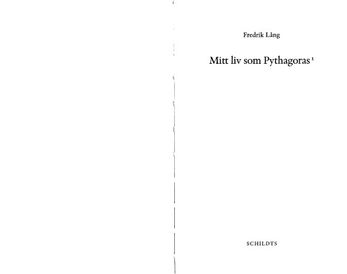 Mit liv som Pythagoras