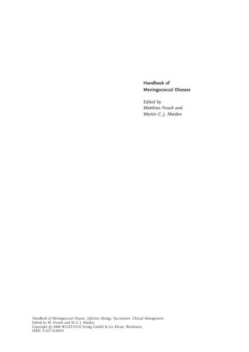 Handbook of Meningococcal Disease
