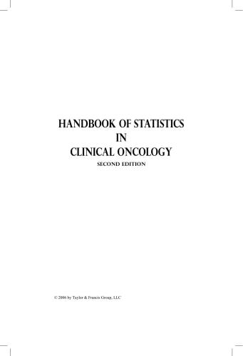 Handbook of Statistics in Clinical Oncology, Second Edition