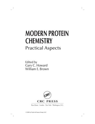 Modern Protein Chemistry: Practical Aspects