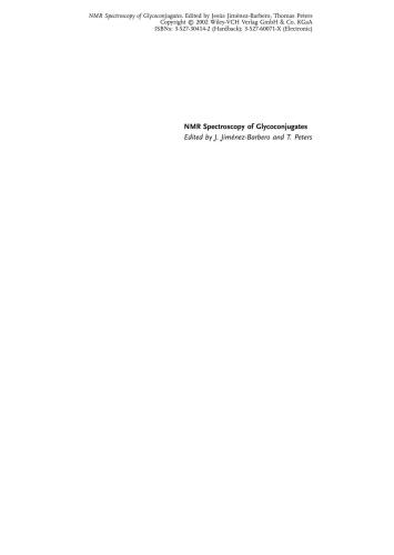 NMR Spectroscopy of Glycoconjugates