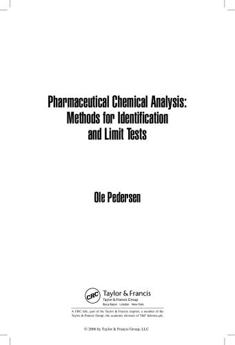Pharmaceutical Chemical Analysis: Methods for Identification and Limit Tests