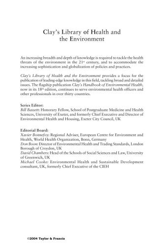 Environmental Health Procedures (Clay's Library of Health and the Environment)