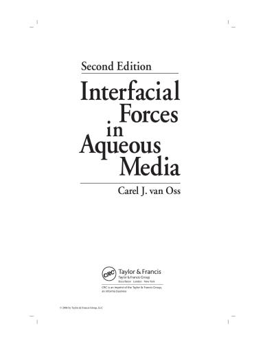 Interfacial Forces in Aqueous Media