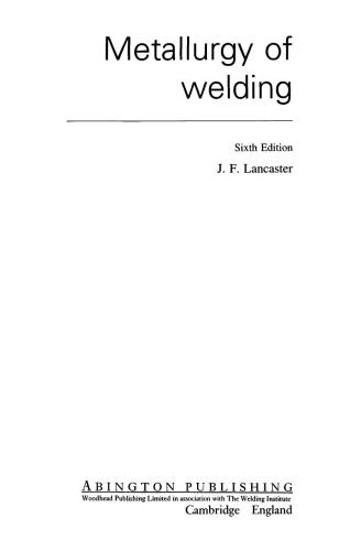 Welding: Principles and Applications