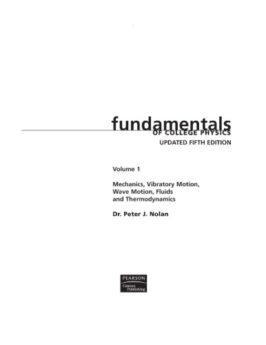 Fundamentals of College Physics, Vol. 1, 5th Updated Edition