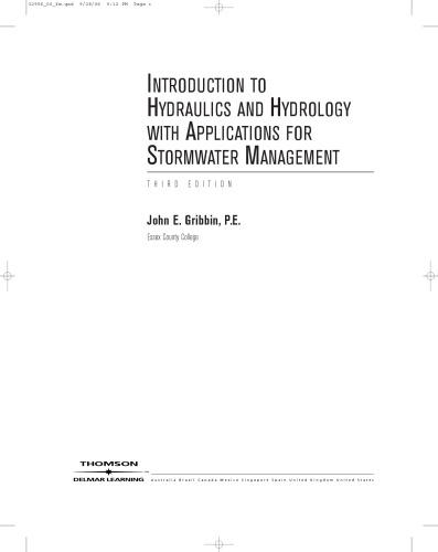 Introduction To Hydraulics & Hydrology
