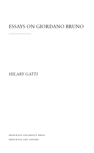 Essays on Giordano Bruno