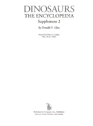 Dinosaurs. The Encyclopedia. Supplement 2