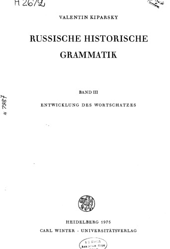 Russische historische Grammatik