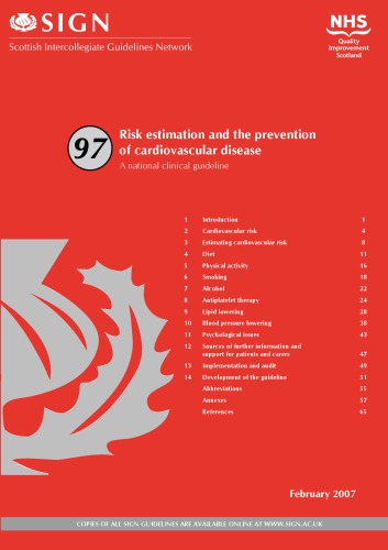 Risk estimation and the prevention of cardiovascular disease : a national clinical guidleine