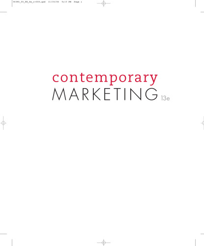 Contemporary marketing