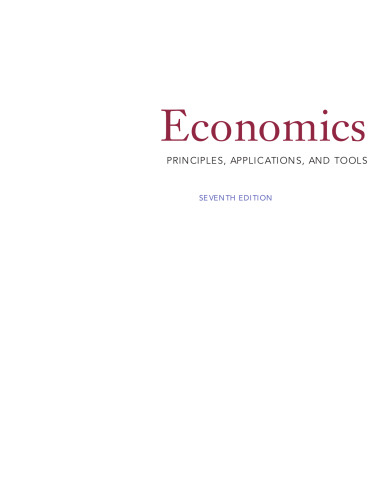 Economics: Principles, Applications and Tools