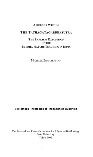 A Buddha Within - The Tathagatagarbhasutra