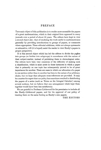 Collected papers of G.H. Hardy; including joint papers with J.E. Littlewood and others