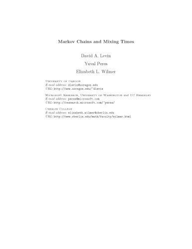 Markov chains and mixing times