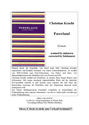 Faserland: Roman