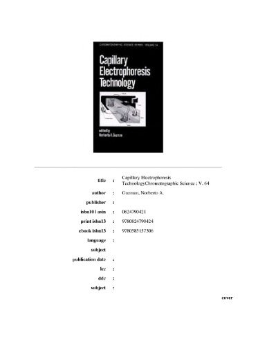 Capillary Electrophoresis Technology