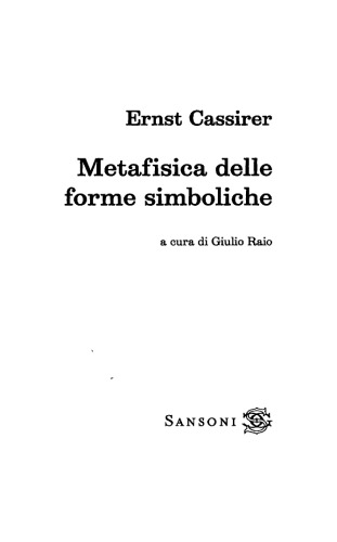 Metafisica delle forme simboliche
