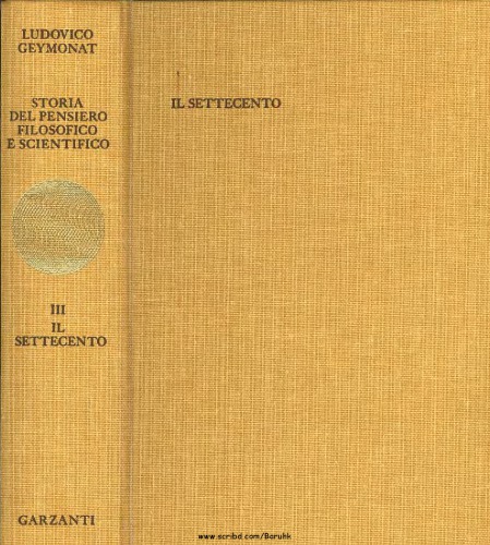 Storia del pensiero filosofico e scientifico: il Settecento