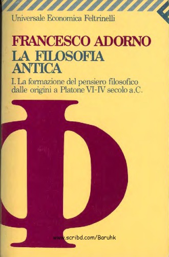 La filosofia antica. Volume 1
