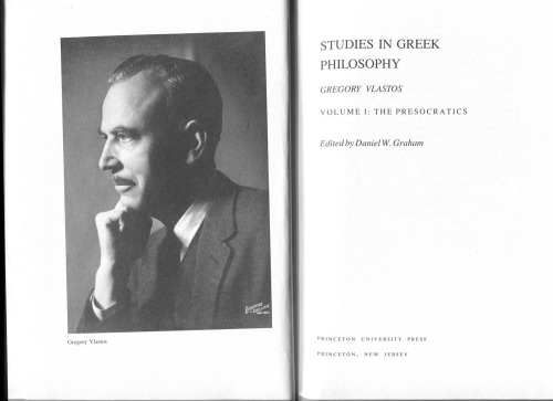 Studies in Greek Philosophy, Volume 1: The Presocratics